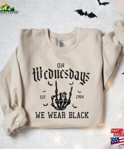 On Wednesday We Wear Black Sweatshirt Halloween Shirt Spooky Hoodie 2 On Wednesday We Wear Black Sweatshirt Halloween Shirt Spooky Hoodie 3