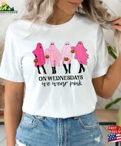 On Wednesday We Wear Pink Ghost Shirt Tv Series Halloween T-Shirt Classic Unisex On Wednesday We Wear Pink Ghost Shirt Tv Series Halloween T-Shirt Classic Unisex