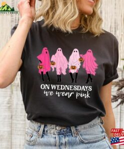 On Wednesday We Wear Pink Ghost Shirt Tv Series Halloween T-Shirt Classic Unisex 3 On Wednesday We Wear Pink Ghost Shirt Tv Series Halloween T Shirt Classic Unisex 4