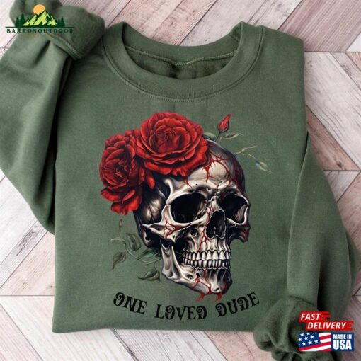 One Love Dude Halloween Sweatshirt Sugar Skull Tshirt Coffee Shirt Classic T-Shirt