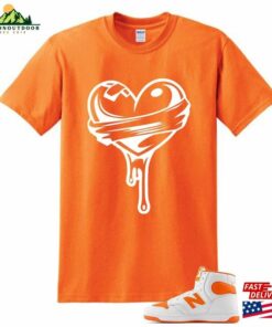 Orange Heart T-Shirt Sweatshirt Classic