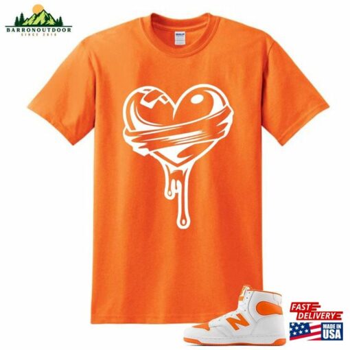 Orange Heart T-Shirt Sweatshirt Classic