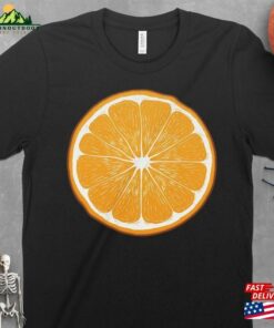Orange Slice Halloween Costume Fruity Spookiness Premium T-Shirt For Lovers Classic