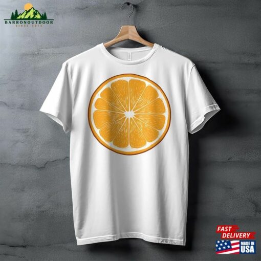 Orange Slice Halloween Costume Fruity Spookiness Premium T-Shirt For Lovers Classic