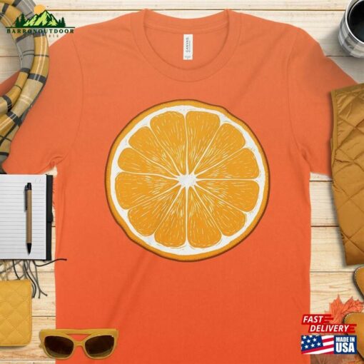 Orange Slice Halloween Costume Fruity Spookiness Premium T-Shirt For Lovers Classic