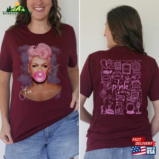 P!Nk Summer Carnival 2023 Trustfall Album Tee Pink Singer Tour Unisex Classic