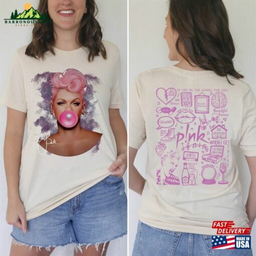 P!Nk Summer Carnival 2023 Trustfall Album Tee Pink Singer Tour Unisex Classic