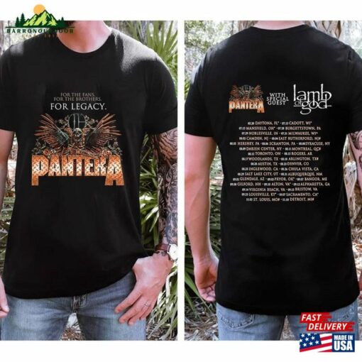 Pantera For The Fans Brothers Legacy Tour 2023 T-Shirt With Lamb Of God Unisex