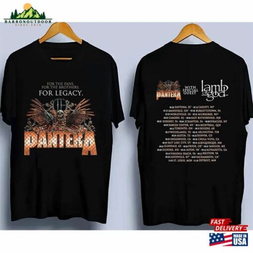 Pantera For The Fans Brothers Legacy Tour 2023 T-Shirt With Lamb Of God Unisex