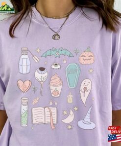Pastel Halloween Shirt Goth Shirts Vintage Doodles Classic Unisex