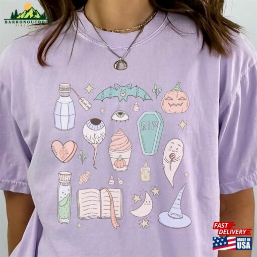 Pastel Halloween Shirt Goth Shirts Vintage Doodles Classic Unisex