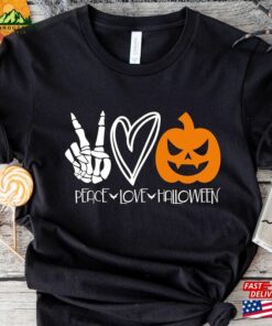 Peace Love Halloween Shirt Pumpkin Sweatshirt Unisex 2 Peace Love Halloween Shirt Pumpkin Sweatshirt Unisex 3