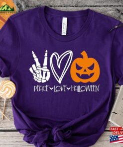 Peace Love Halloween Shirt Pumpkin Sweatshirt Unisex 3 Peace Love Halloween Shirt Pumpkin Sweatshirt Unisex 4