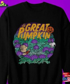 Peanuts Halloween Linus Snoo Py Great Pumpkin T-Shirt Trick Or Treat Shirt Women Trendy Classic Unisex