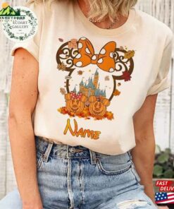 Perosnalized Mickey Minnie Fall Shirt Disney Vibes Thanksgiving Sweatshirt T-Shirt