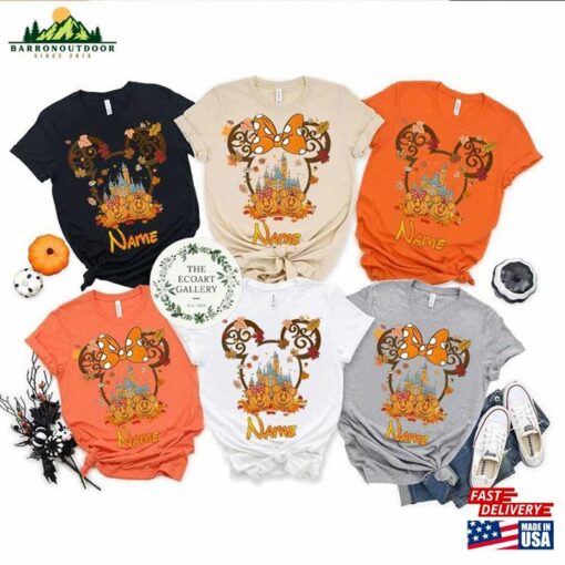 Perosnalized Mickey Minnie Fall Shirt Disney Vibes Thanksgiving Sweatshirt T-Shirt