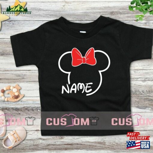 Personalised Matching Family Disney Tshirts Custom Name Mickey Minnie Kids Shirt Hoodie Classic