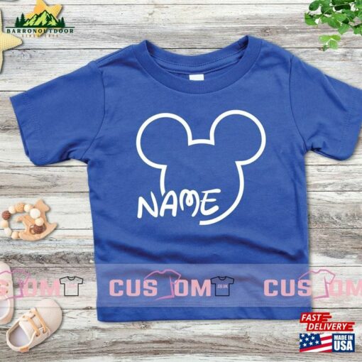 Personalised Matching Family Disney Tshirts Custom Name Mickey Minnie Kids Shirt Hoodie Classic