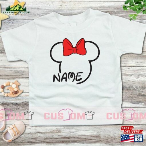 Personalised Matching Family Disney Tshirts Custom Name Mickey Minnie Kids Shirt Hoodie Classic