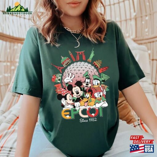 Personalized Christmas Disney Epcot World Tour Shirt Traveler Center Xmas T-Shirt Sweatshirt