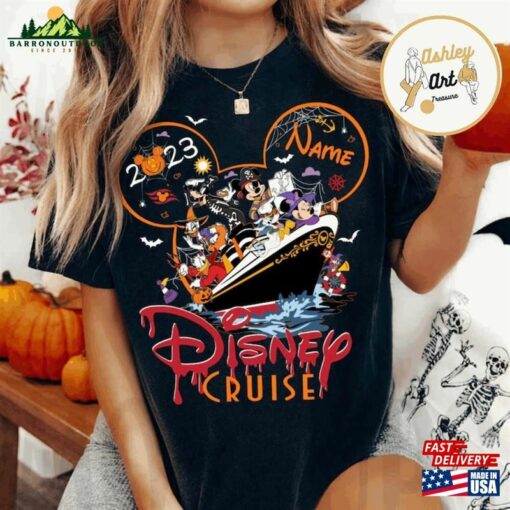 Personalized Disney Cruise Halloween On The High Seas 2023 Shirt Mickey And Friends Classic T-Shirt