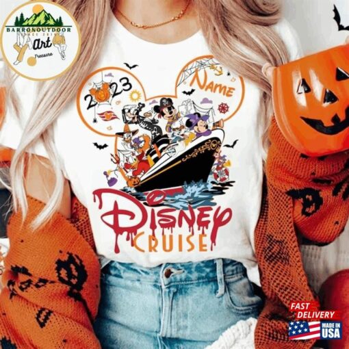 Personalized Disney Cruise Halloween On The High Seas 2023 Shirt Mickey And Friends Classic T-Shirt