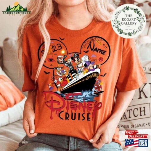 Personalized Disney Cruise Halloween On The High Seas 2023 Shirt Mickey And Friends T-Shirt Unisex