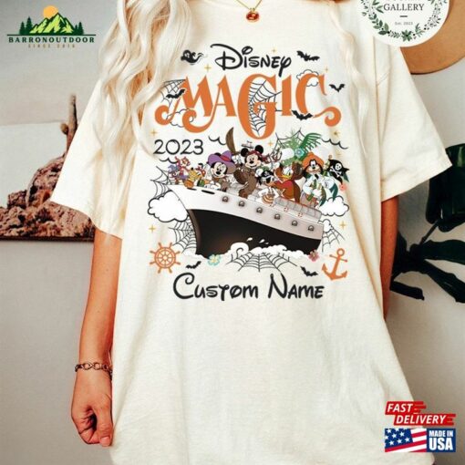 Personalized Disney Cruise Line Halloween On The High Seas 2023 Shirt Mickey And Friends Pirates Hoodie T-Shirt