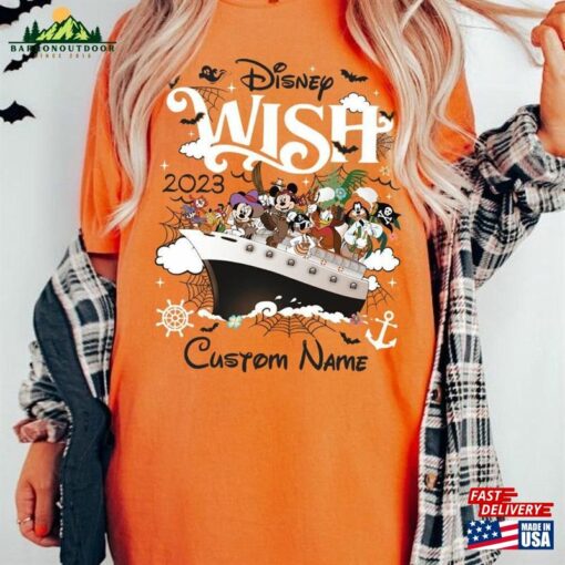 Personalized Disney Cruise Line Halloween On The High Seas 2023 Shirt Mickey And Friends Pirates Hoodie T-Shirt