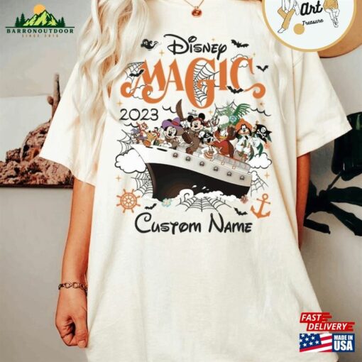 Personalized Disney Cruise Line Halloween On The High Seas 2023 Shirt Mickey And Friends Pirates T-Shirt Classic