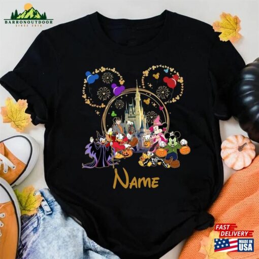 Personalized Disney Family Trip 2023 Shirt Halloween Couple Hoodie Sweatshirt