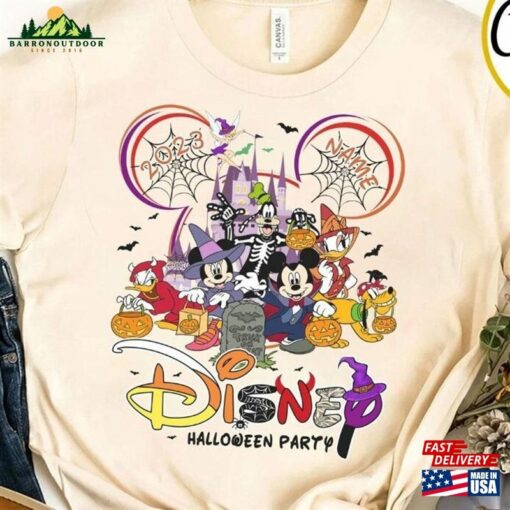 Personalized Disney Halloween Party 2023 Shirt Mickey And Friends Family Matching T-Shirt Hoodie