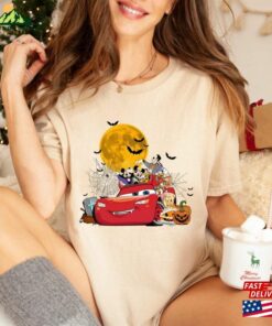 Personalized Disney Mickey Friends Lightning Mcqueen Car Halloween Shirt Family Matching Sweatshirt Hoodie