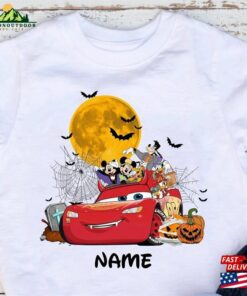 Personalized Disney Mickey Friends Lightning Mcqueen Car Halloween Shirt Family Matching Sweatshirt Hoodie