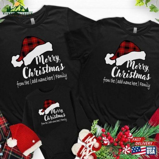 Personalized Family Christmas 2023 Shirts Custom Name Shirt Vacation Sweatshirt Classic