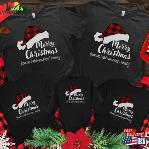 Personalized Family Christmas 2023 Shirts Custom Name Shirt Vacation Sweatshirt Classic