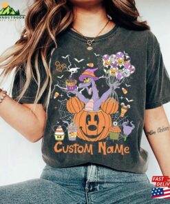 Personalized Figment Orange Bird Halloween Pumpkin Shirt Epcot Snacking Wdw Disneyland Unisex Sweatshirt