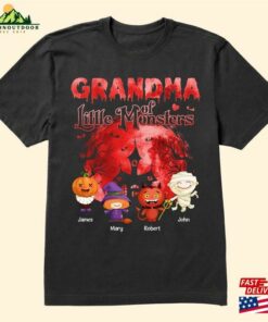 Personalized Grandma Mommy Of Little Monsters Shirt Halloween T-Shirt Tee Classic