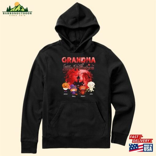 Personalized Grandma Mommy Of Little Monsters Shirt Halloween T-Shirt Tee Classic