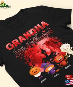 Personalized Grandma Mommy Of Little Monsters Shirt Halloween T Shirt Tee Classic 3