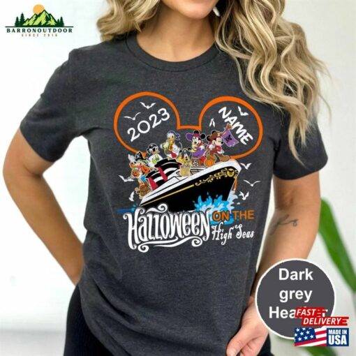 Personalized Halloween Cruise Shirt On The High Seas 2023 Family Disney Unisex Sweatshirt