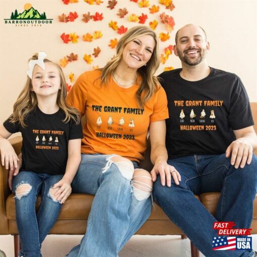 Personalized Matching Family Halloween Shirt Custom 2023 Shirts Ghost T-Shirt Hoodie