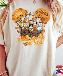 Personalized Mickey And Friends Thanksgiving At Sea T-Shirt Disney Cruise Shirts Sweatshirt