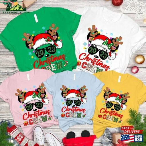 Personalized Mickey Christmas Crew Shirt Minnie 2023 Family Couple Matching Shirts Classic Unisex