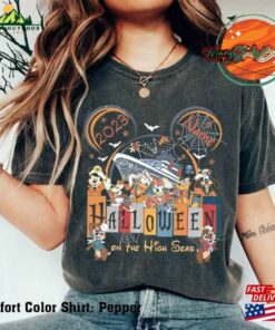 Personalized Mickey Ear Halloween Cruise Shirt On High Seas Shirts Disney Family T-Shirt Sweatshirt