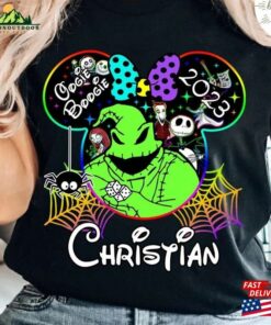 Personalized Mickey Minnie Ears Disney Halloween Oogie Boogie Bash 2023 Shirt The Nightmare Before Christmas Family Hoodie Classic