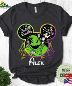 Personalized Mickey Minnie Ears Disney Halloween Oogie Boogie Bash 2023 Shirt The Nightmare Before Christmas Family Hoodie T-Shirt