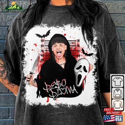 Peso Pluma Halloween Shirt Comfort Colors Bleached Tour 2023 Ticket Album Classic Unisex