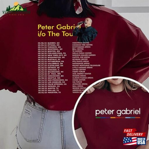 Peter Gabriel I O The Tour T-Shirt Concert Shirt Us Sweatshirt Classic