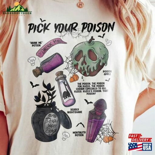 Pick Your Poison Tshirt Disney Family Villain Shirt Halloween Sweatshirt Classic T-Shirt